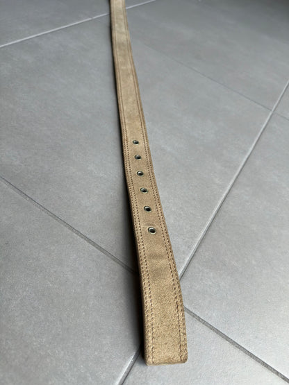 Dior Homme AW04 "Victim of the crime" beige suede leather belt