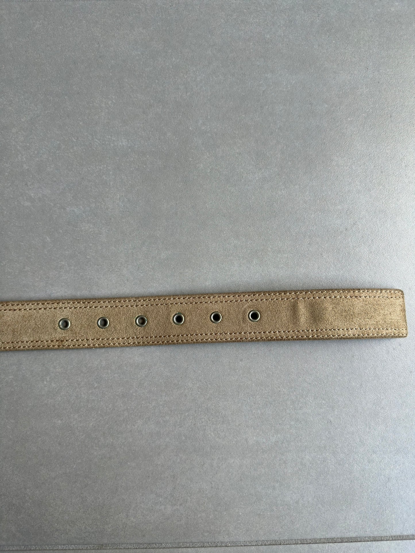 Dior Homme AW04 "Victim of the crime" beige suede leather belt