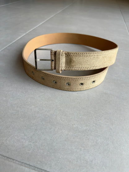 Dior Homme AW04 "Victim of the crime" beige suede leather belt