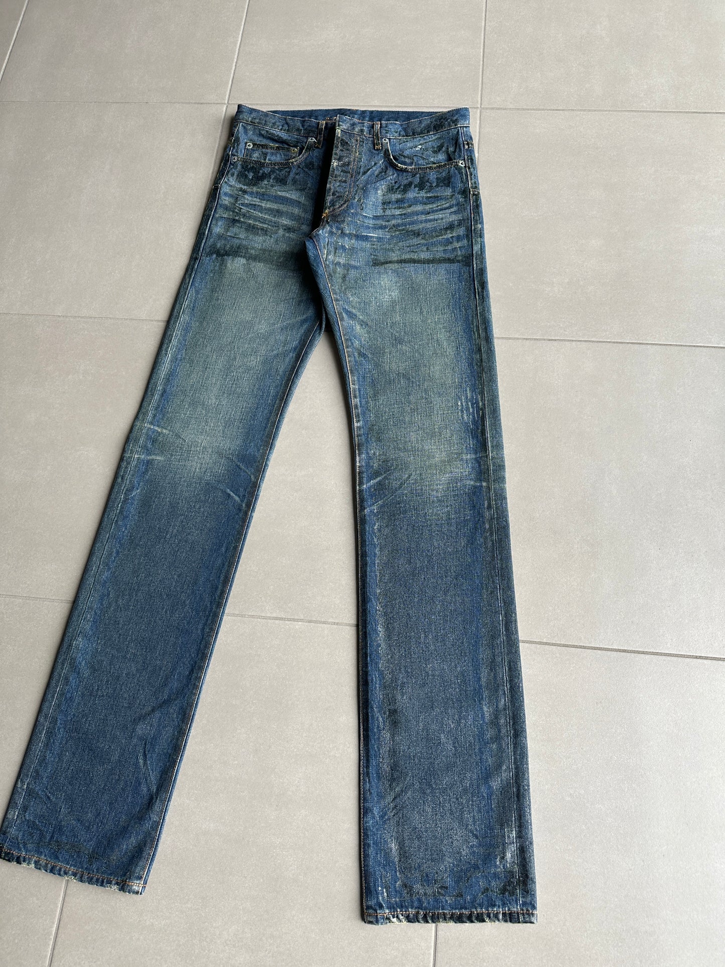 Dior Homme AW05 "In The Morning" Green waxed denim