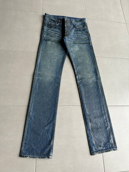 Dior Homme AW05 "In The Morning" Green waxed denim