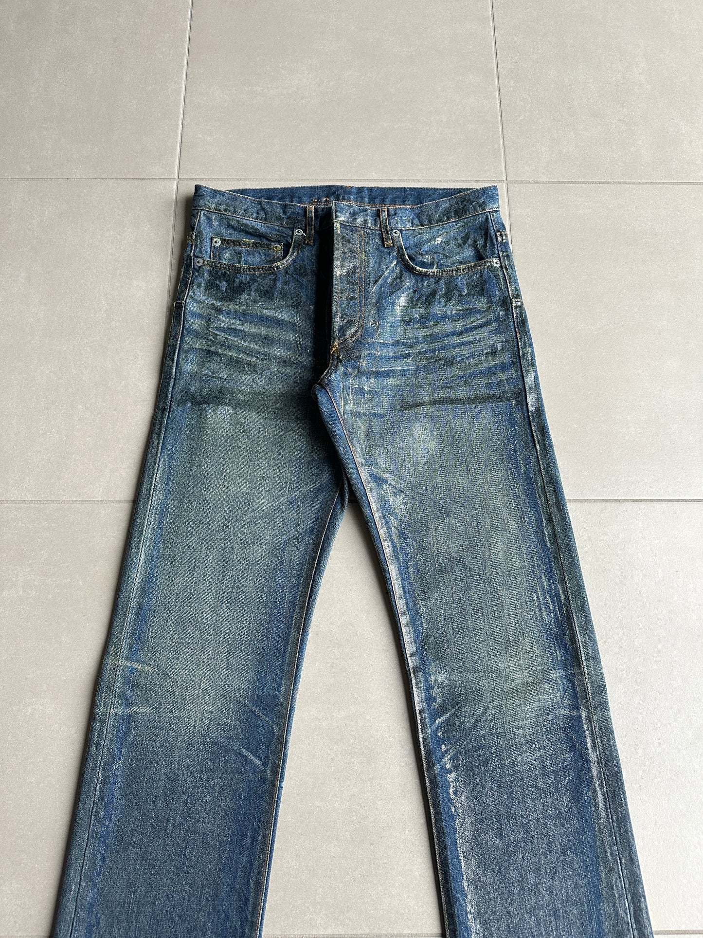 Dior Homme AW05 "In The Morning" Green waxed denim