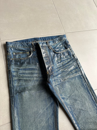 Dior Homme AW05 "In The Morning" Green waxed denim
