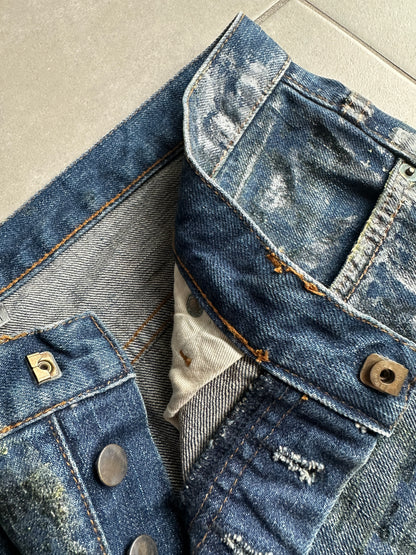 Dior Homme AW05 "In The Morning" Green waxed denim
