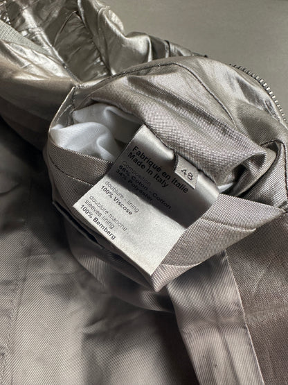 Dior Homme SS07 “We Look Good Together” silver pleated bomber