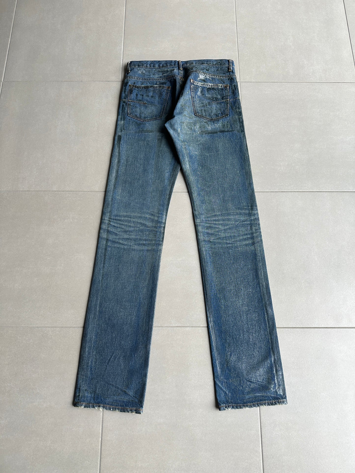 Dior Homme AW05 "In The Morning" Green waxed denim