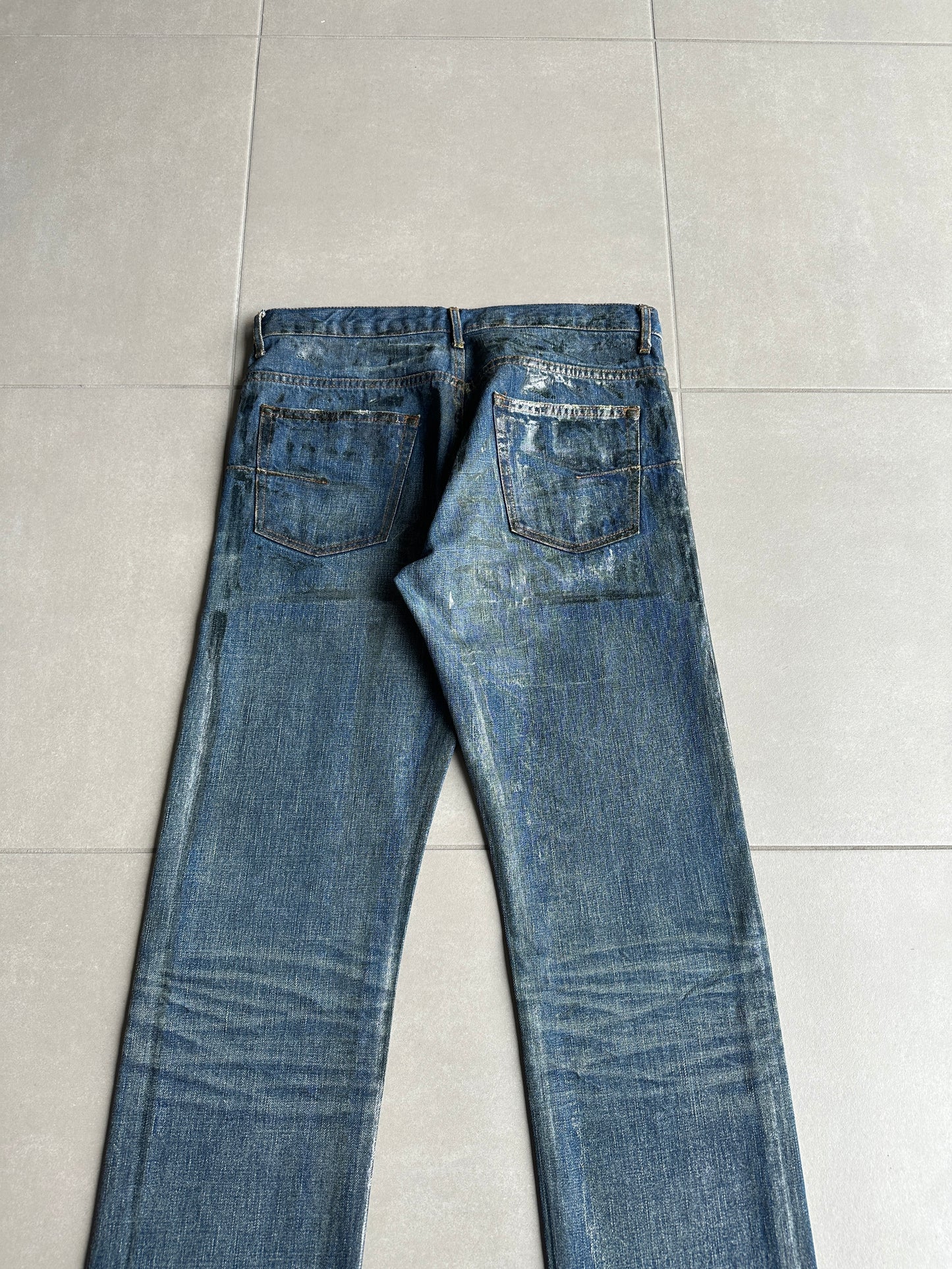 Dior Homme AW05 "In The Morning" Green waxed denim