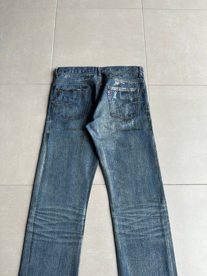 Dior Homme AW05 "In The Morning" Green waxed denim