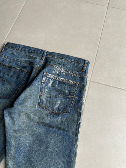 Dior Homme AW05 "In The Morning" Green waxed denim