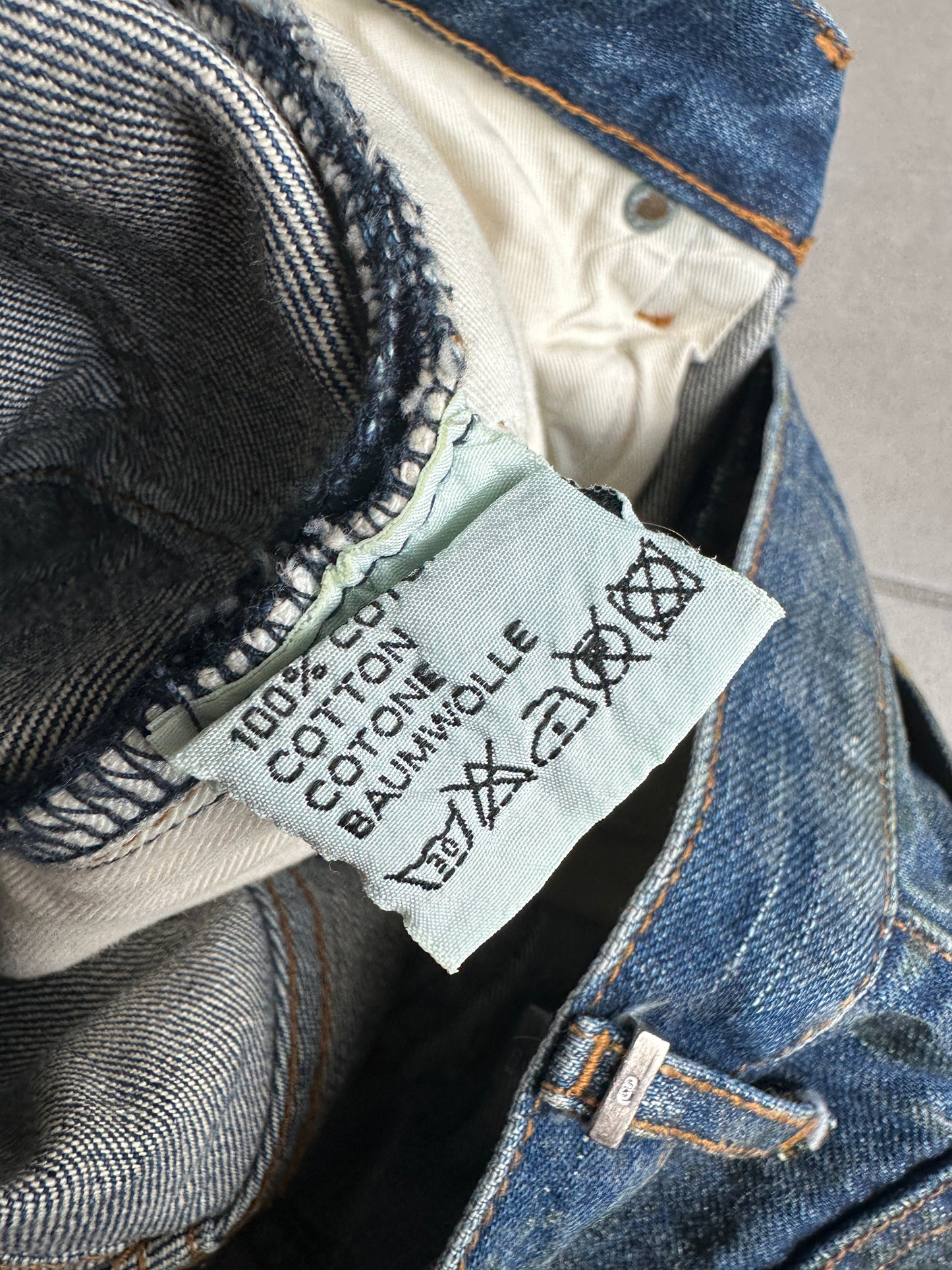 Dior Homme AW05 "In The Morning" Green waxed denim