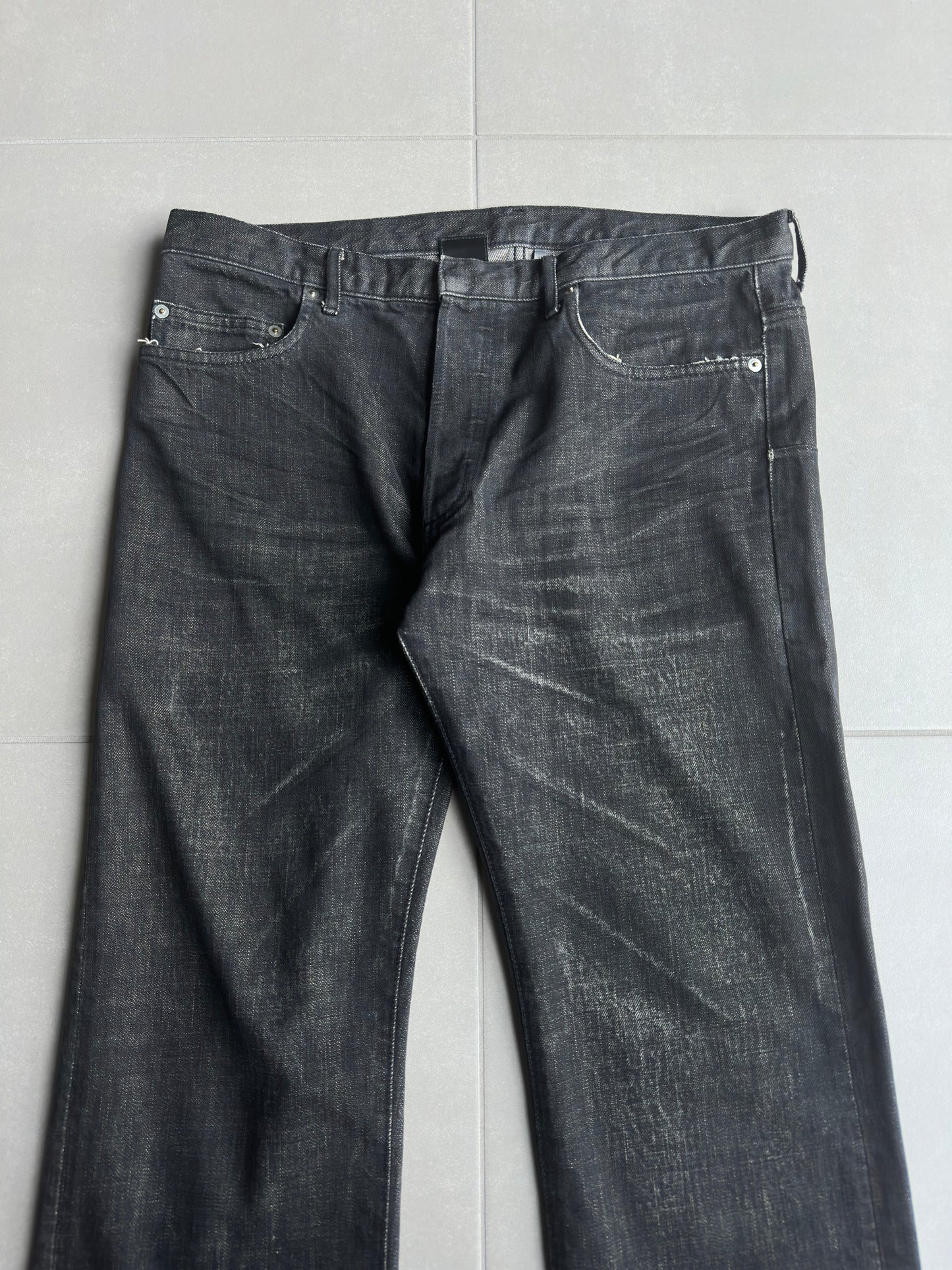 Dior Homme AW06 whiskered claw-mark jeans