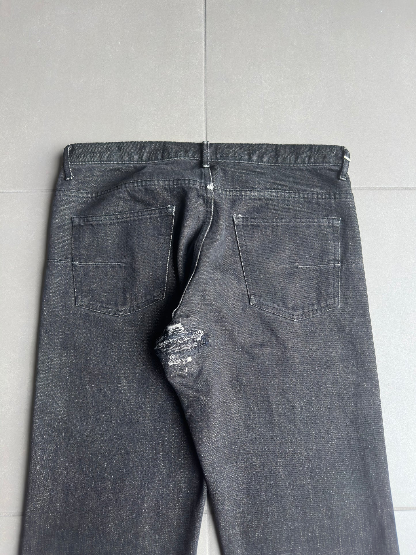 Dior Homme AW06 whiskered claw-mark jeans