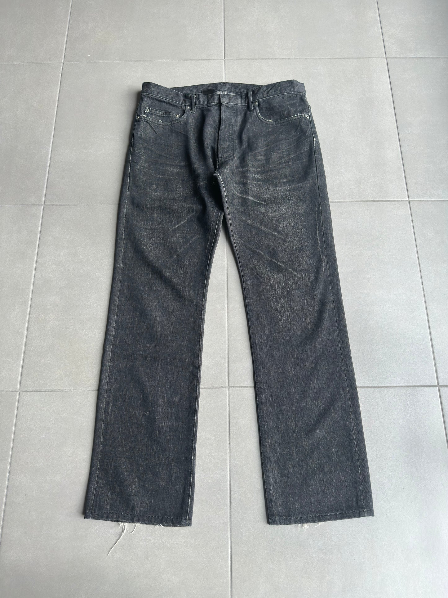 Dior Homme AW06 whiskered claw-mark jeans