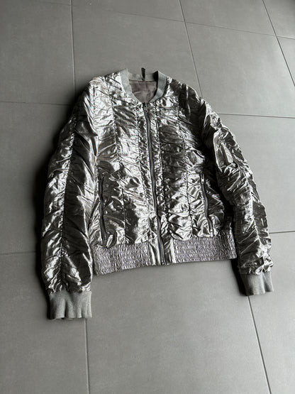 Dior Homme SS07 “We Look Good Together” silver pleated bomber