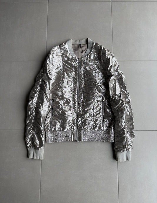 Dior Homme SS07 “We Look Good Together” silver pleated bomber