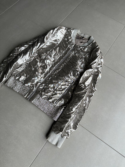 Dior Homme SS07 “We Look Good Together” silver pleated bomber