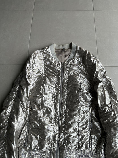Dior Homme SS07 “We Look Good Together” silver pleated bomber