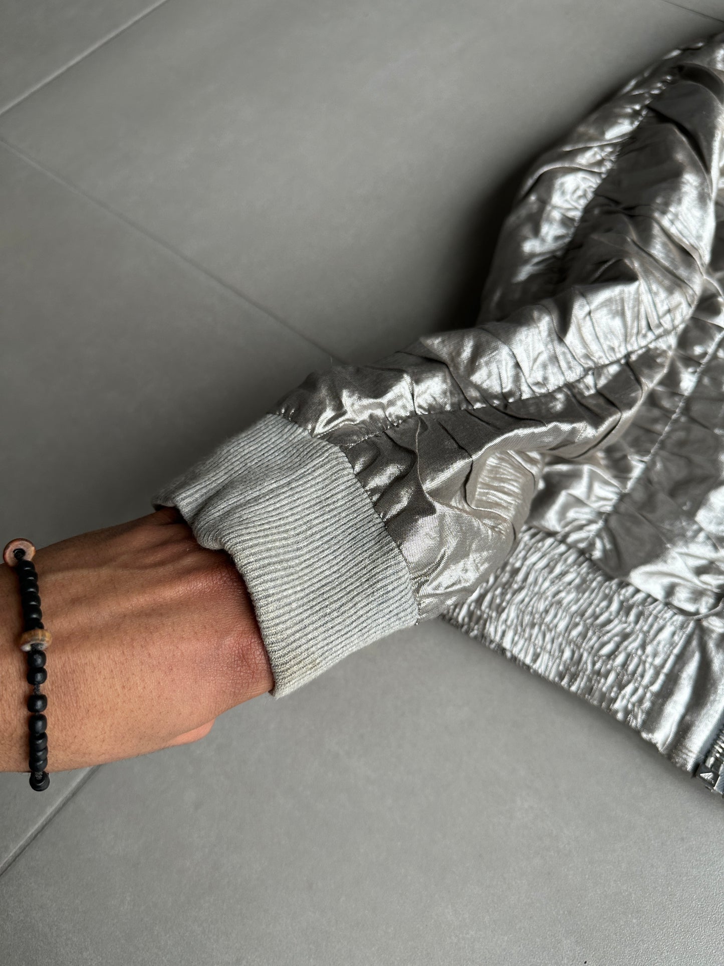 Dior Homme SS07 “We Look Good Together” silver pleated bomber
