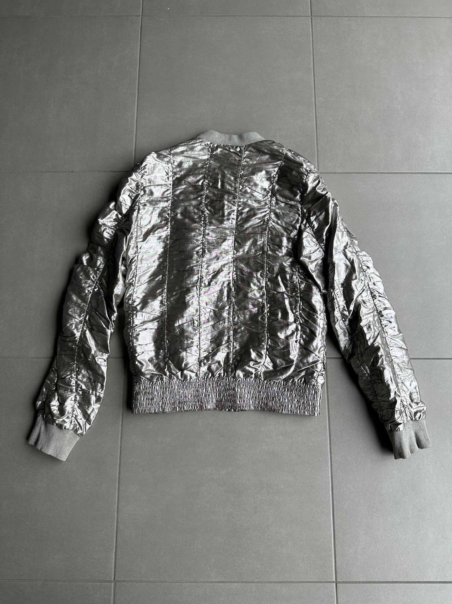 Dior Homme SS07 “We Look Good Together” silver pleated bomber