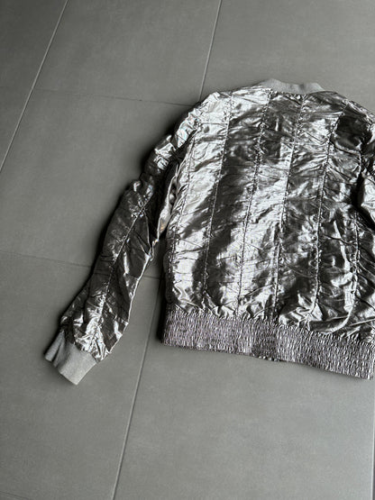 Dior Homme SS07 “We Look Good Together” silver pleated bomber
