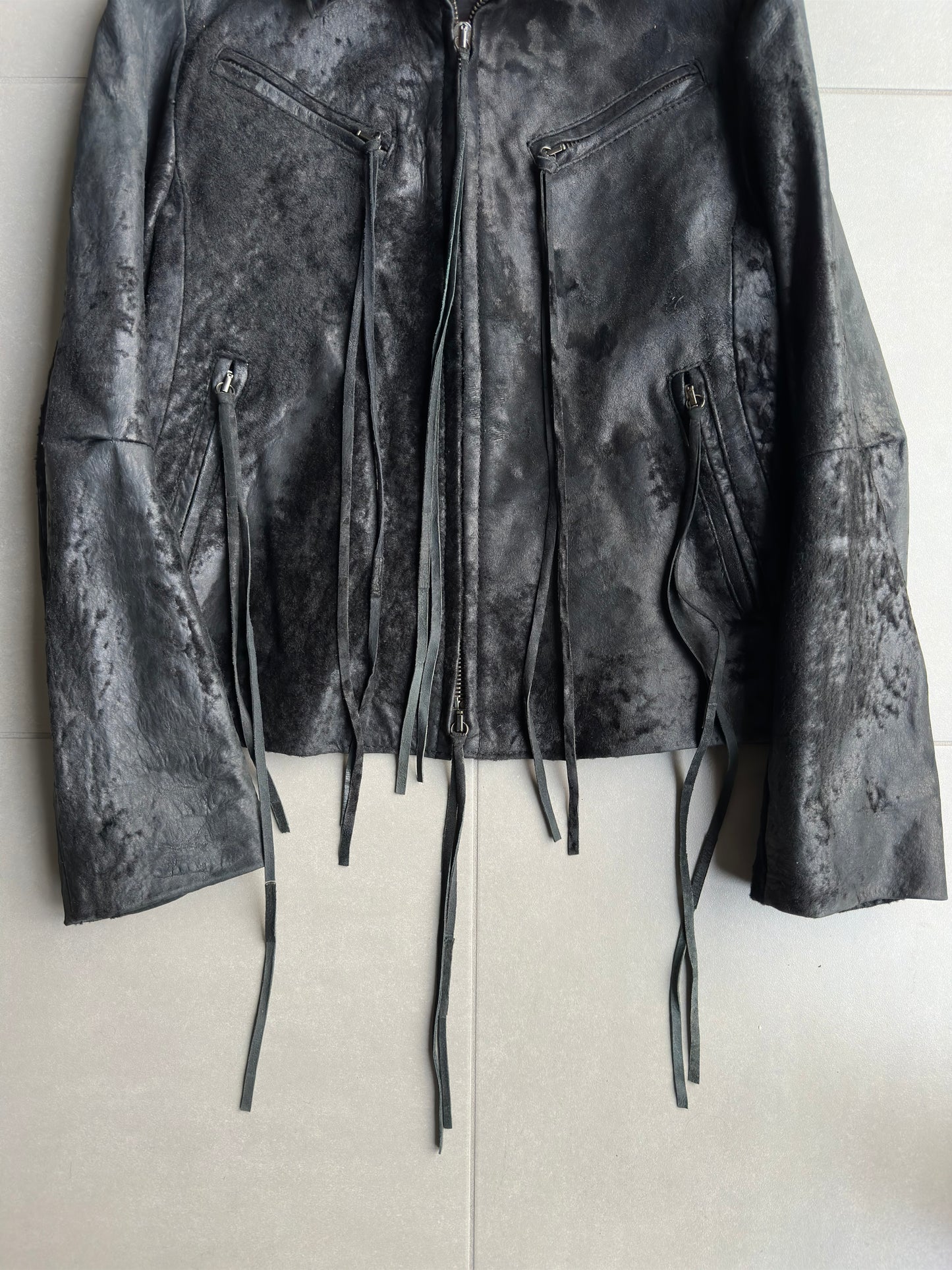 Ann Demeulemeester FW02 raw sheepskin jacket