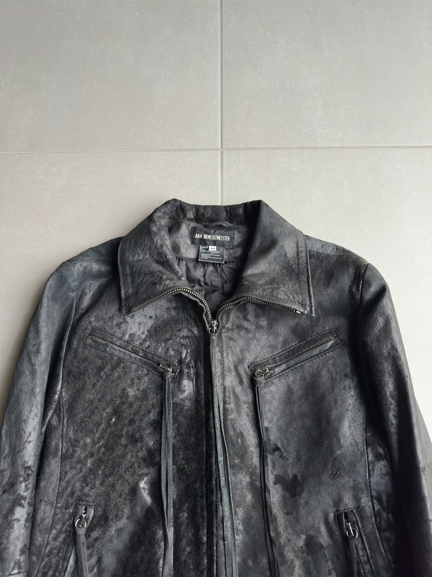 Ann Demeulemeester FW02 raw sheepskin jacket
