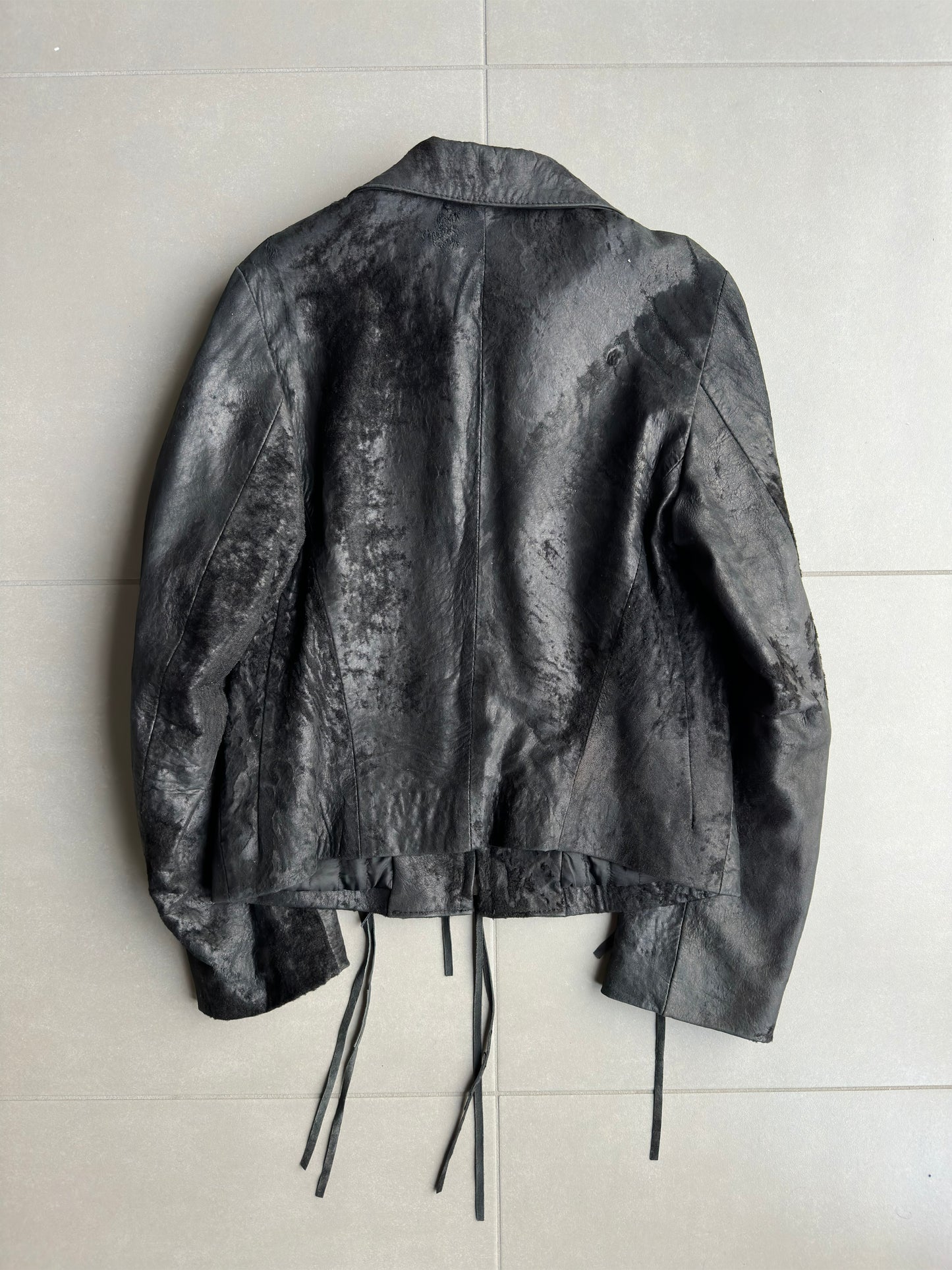Ann Demeulemeester FW02 raw sheepskin jacket