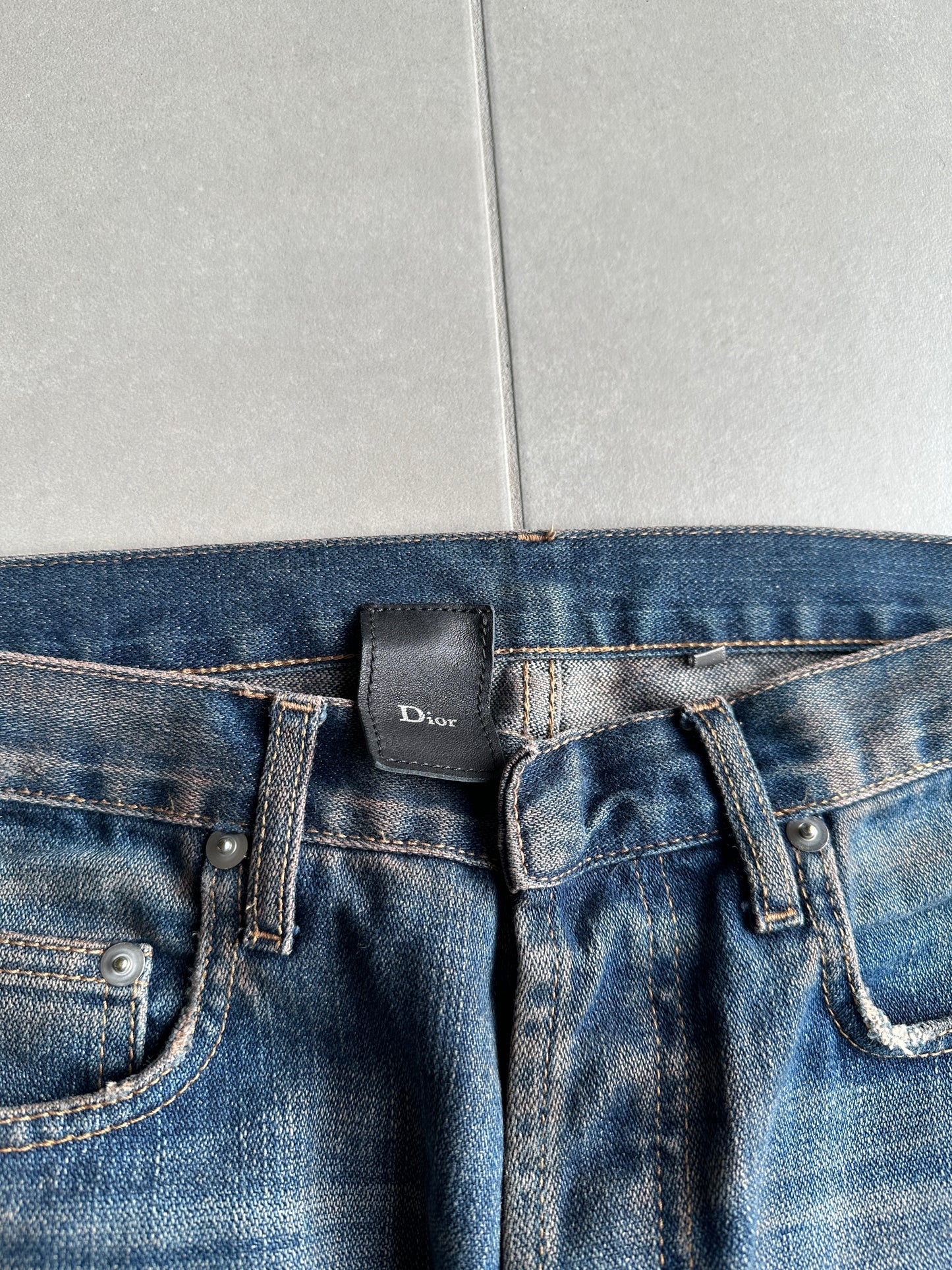 Dior Homme SS05 “BECK/Untitled” whiskered rust washed denim