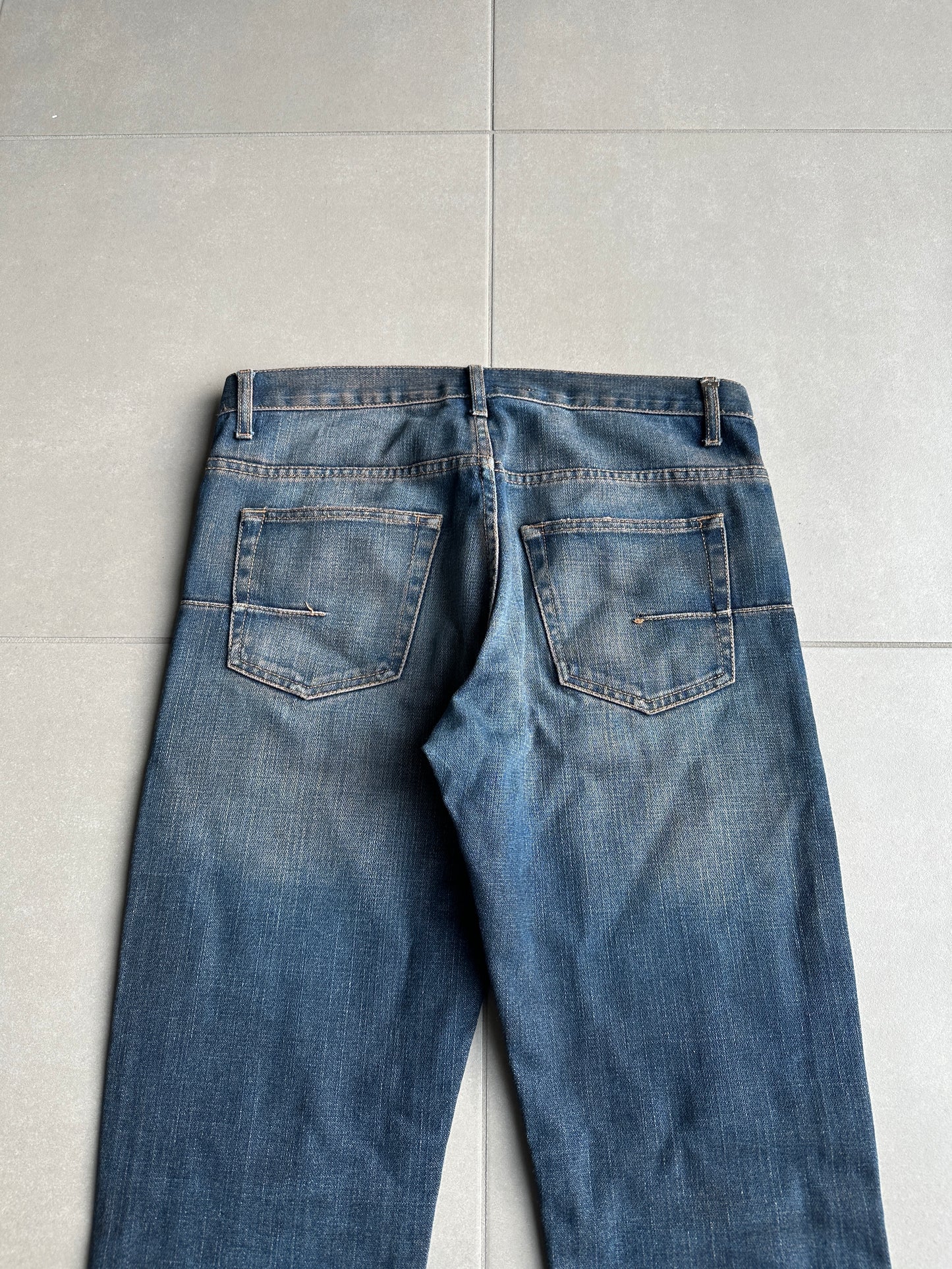 Dior Homme SS05 “BECK/Untitled” whiskered rust washed denim