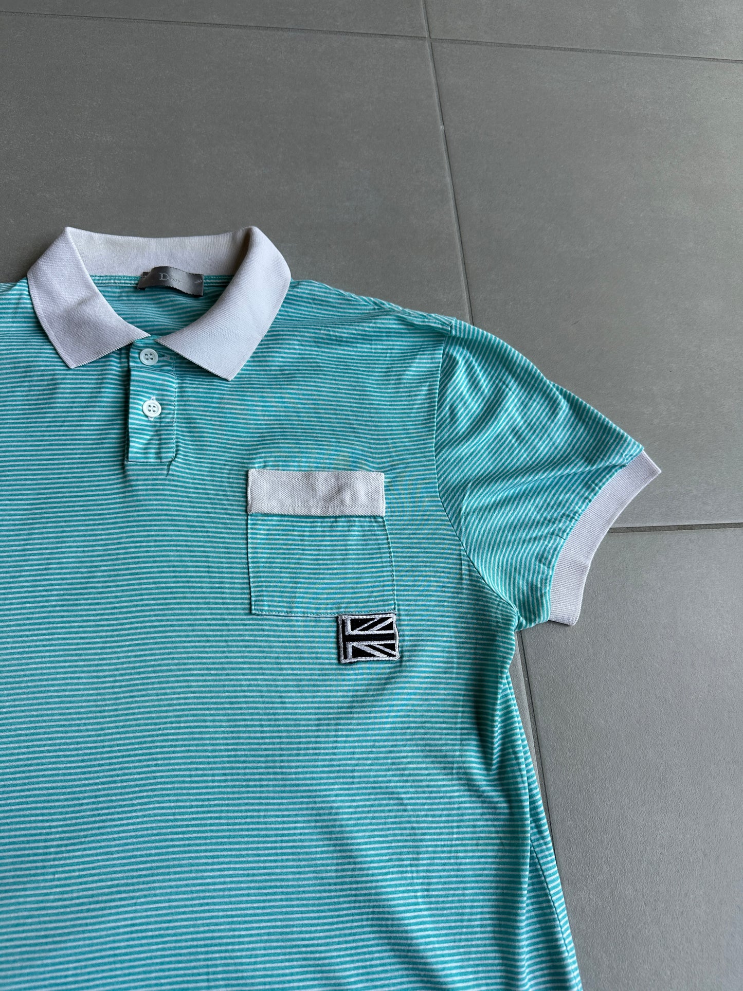 Dior Homme SS06 Union Jack pocket polo shirt