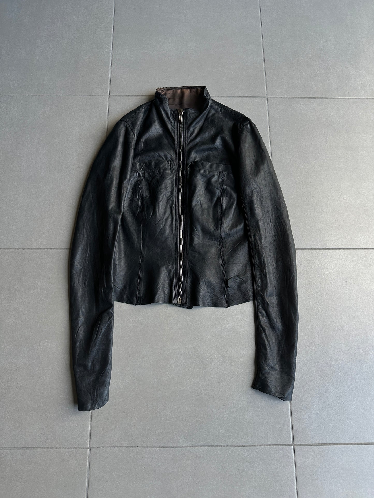 Rick Owens SS08 “CREATCH” Cropped leather jacket