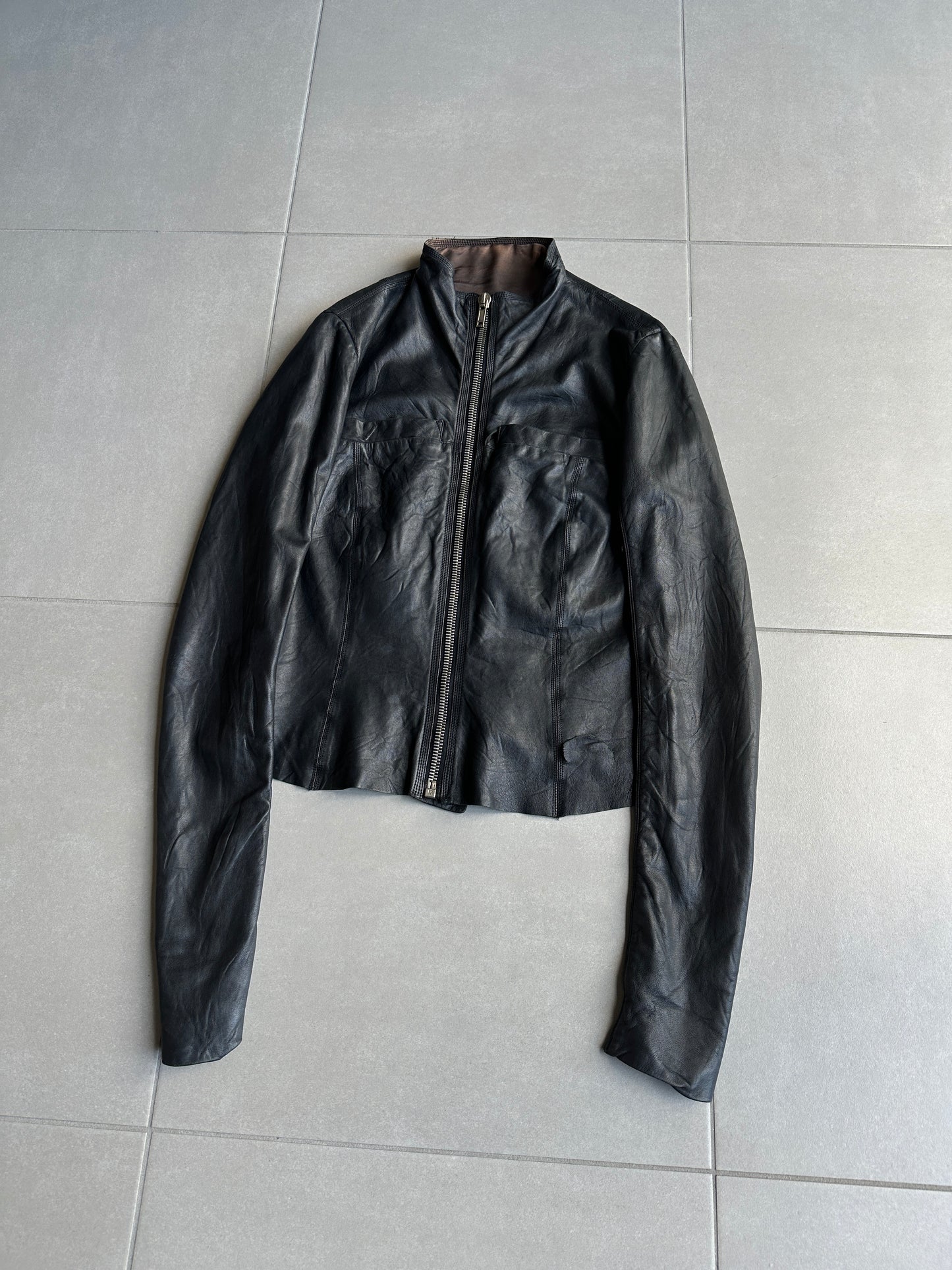Rick Owens SS08 “CREATCH” Cropped leather jacket