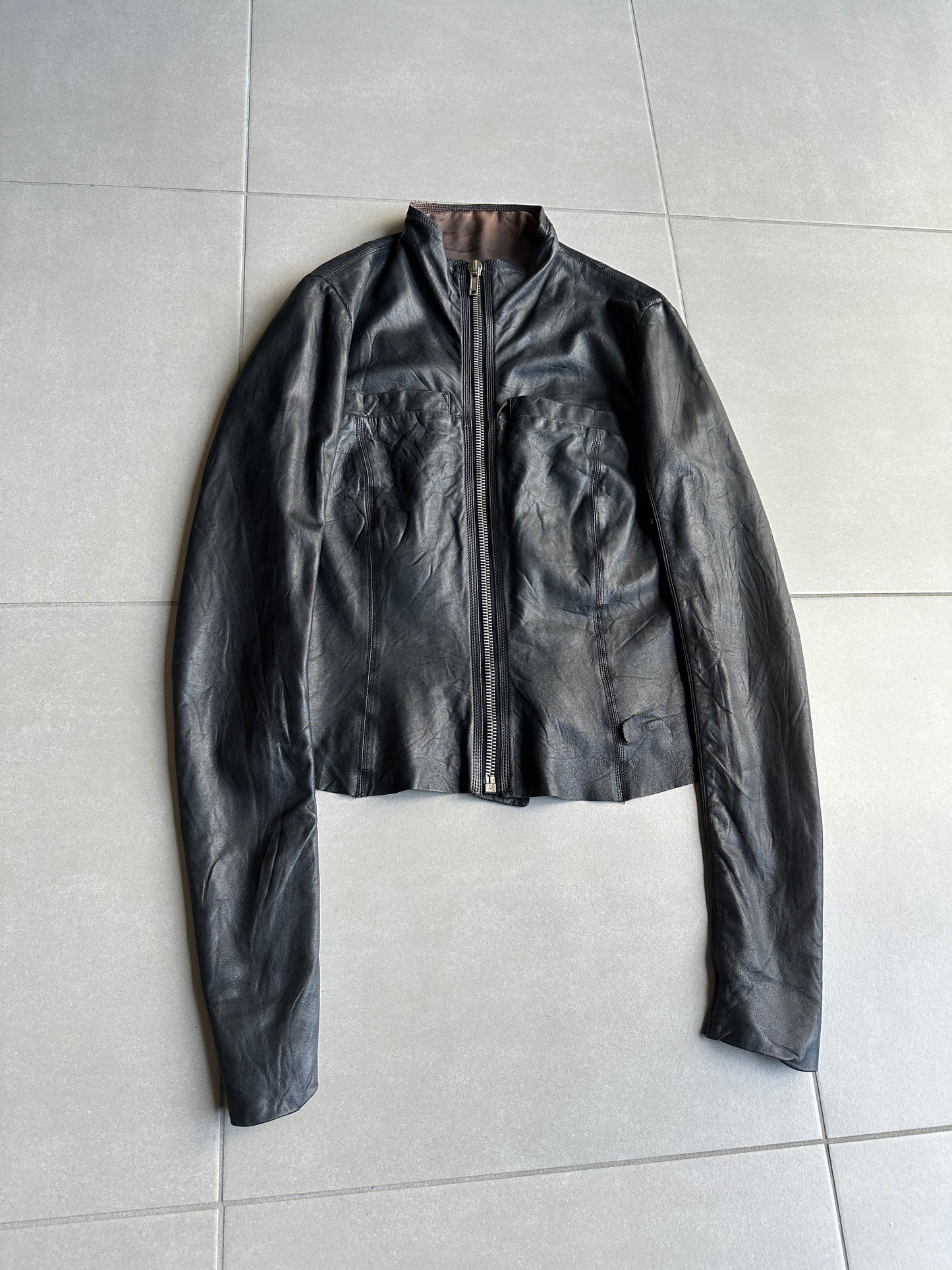 Rick Owens SS08 “CREATCH” Cropped leather jacket