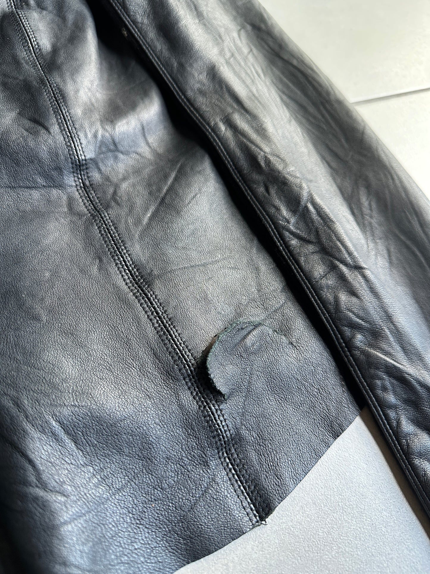 Rick Owens SS08 “CREATCH” Cropped leather jacket