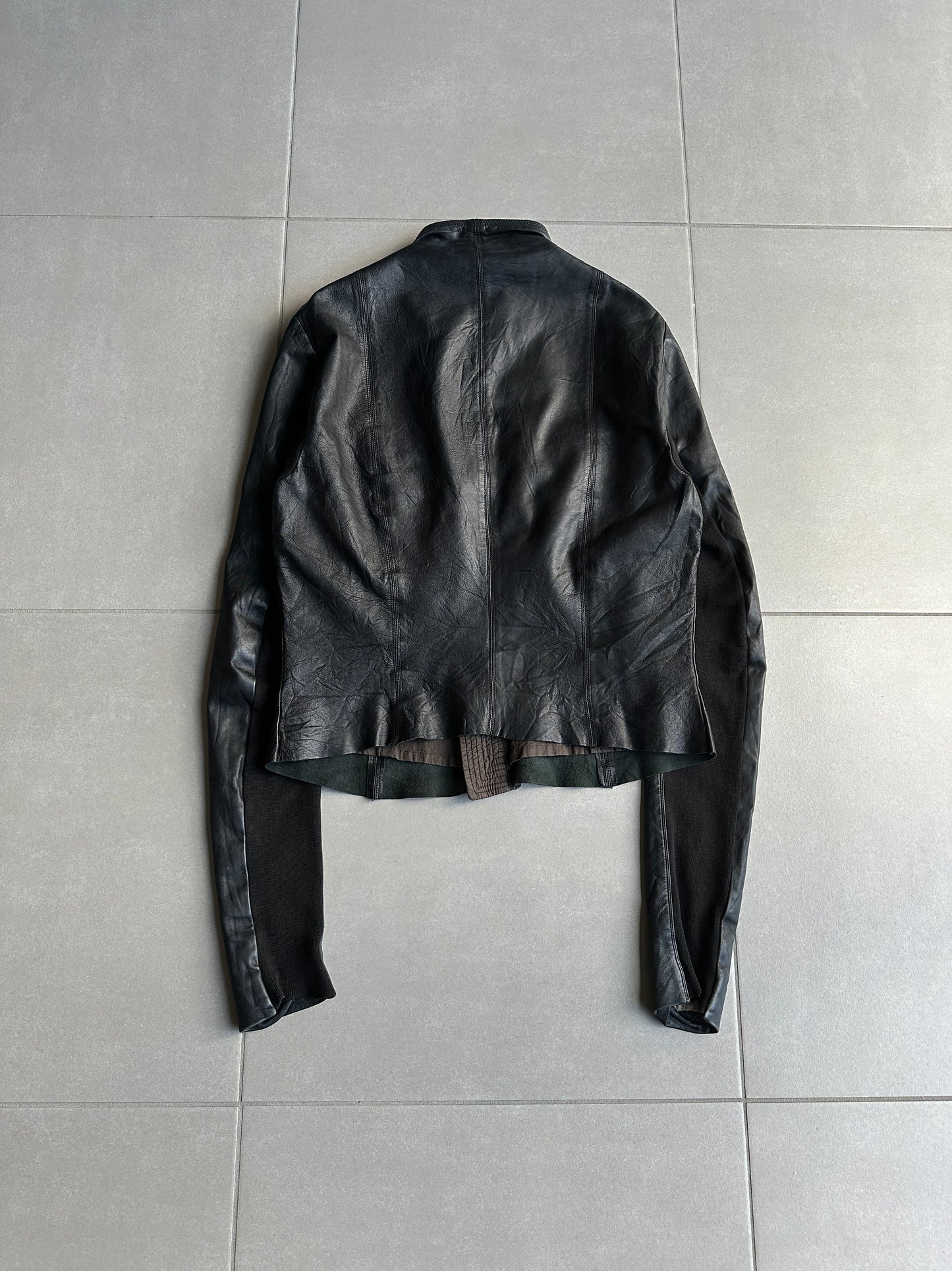 Rick Owens SS08 “CREATCH” Cropped leather jacket