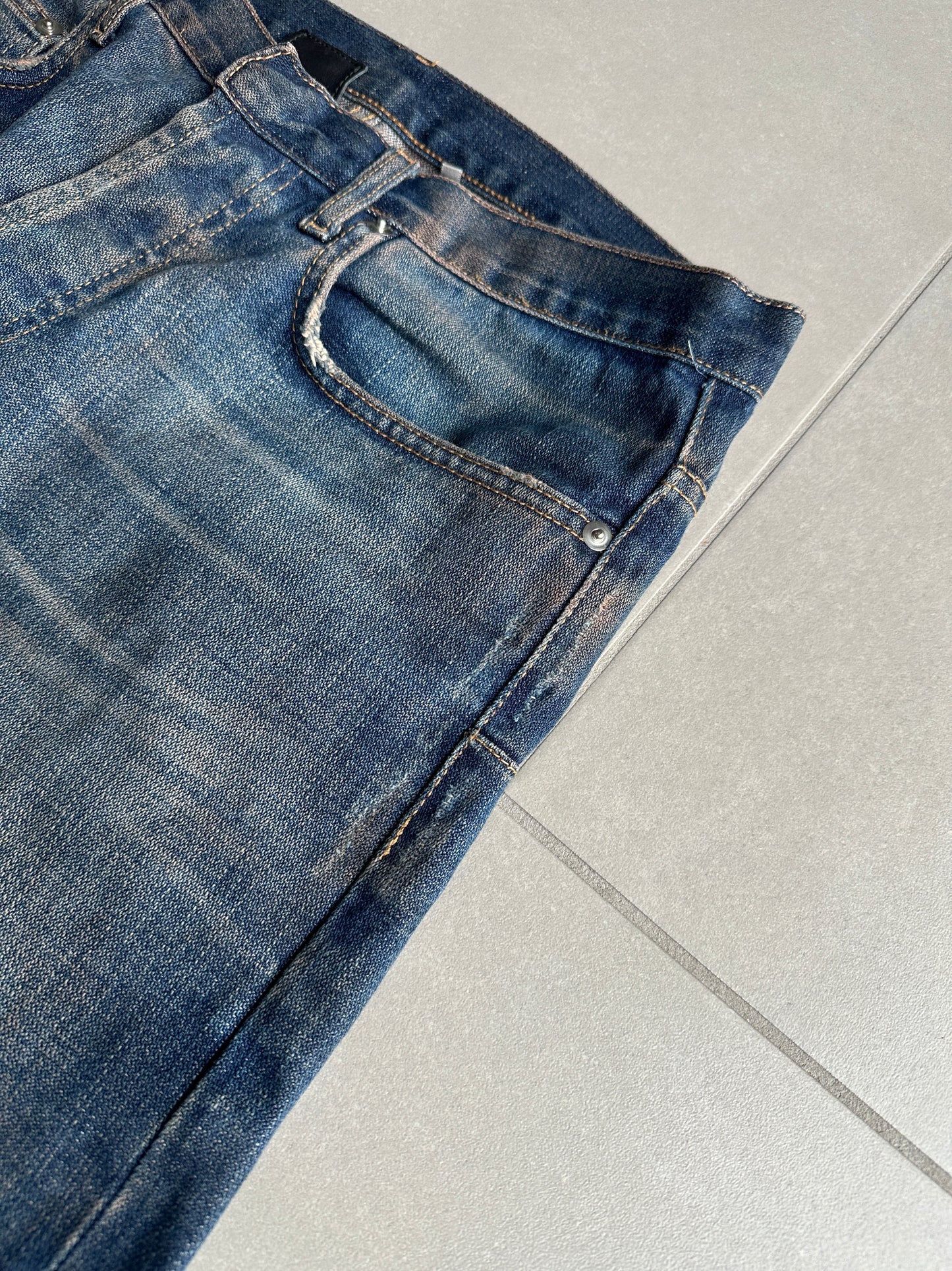 Dior Homme SS05 “BECK/Untitled” whiskered rust washed denim