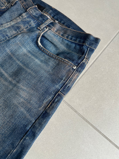 Dior Homme SS05 “BECK/Untitled” whiskered rust washed denim