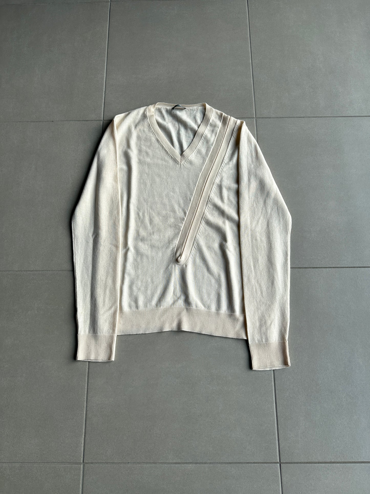 Dior Homme SS07 “We Look Good Together” Slit V-neck sweater