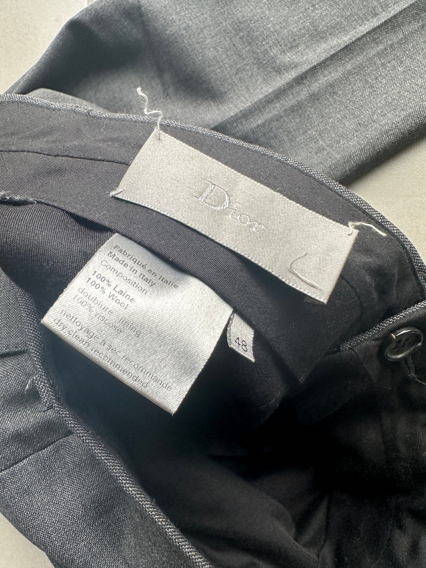 Dior Homme AW05 "in the morning” bootcut wool trousers