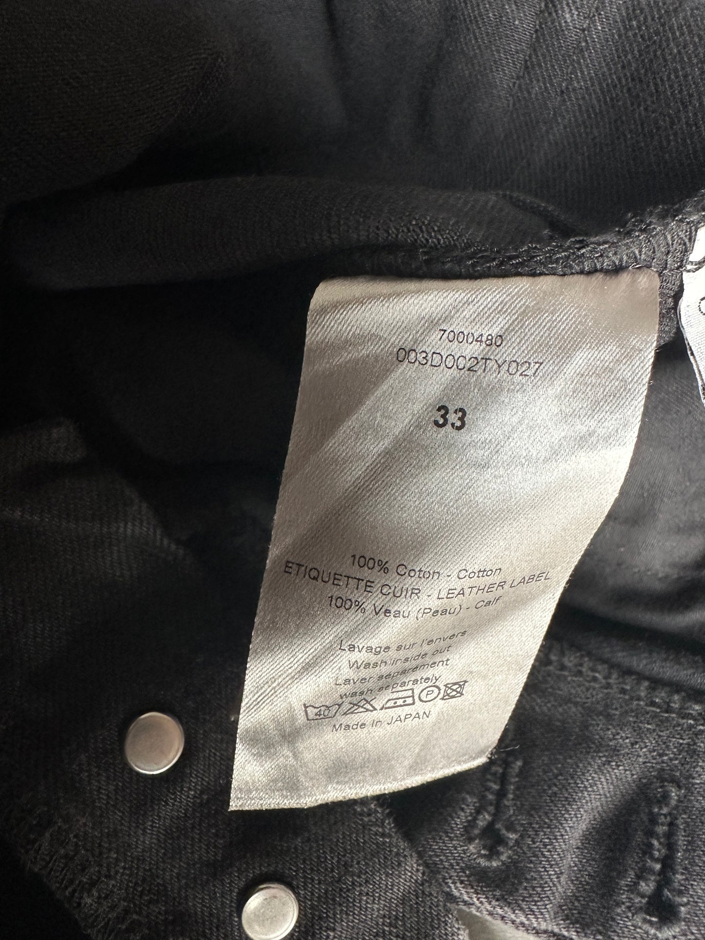Dior homme AW13 black denim