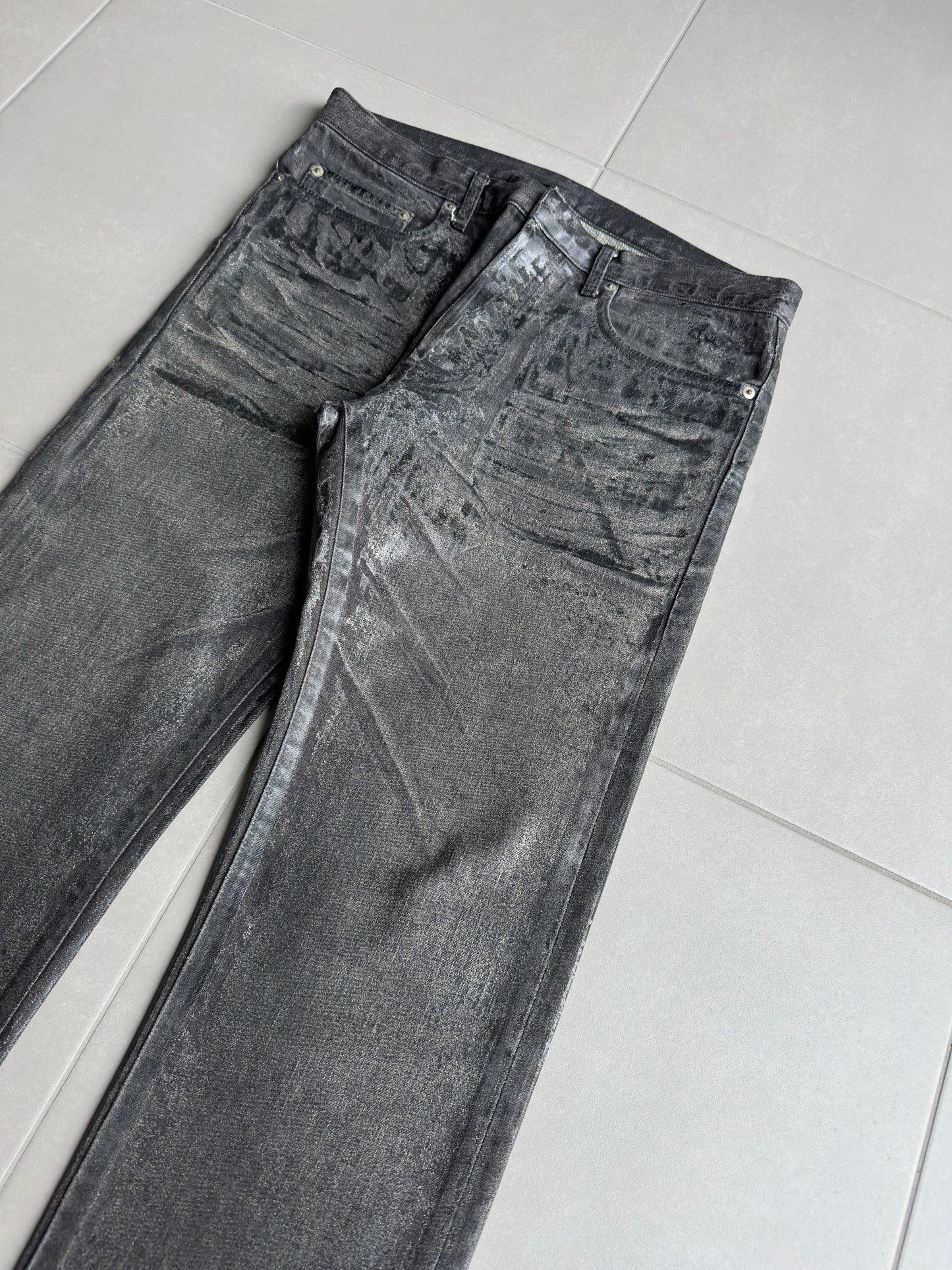 Dior Homme AW05 "in the morning" waxed jeans