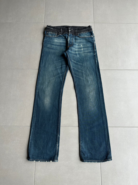 Dior Homme AW06 "These Grey Days" Bootcut cummerbund denim