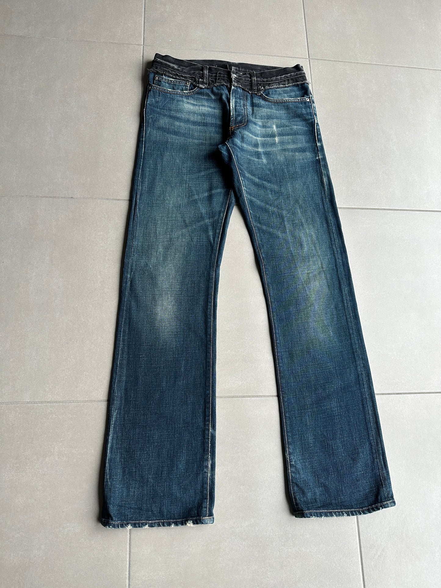 Dior Homme AW06 "These Grey Days" Bootcut cummerbund denim