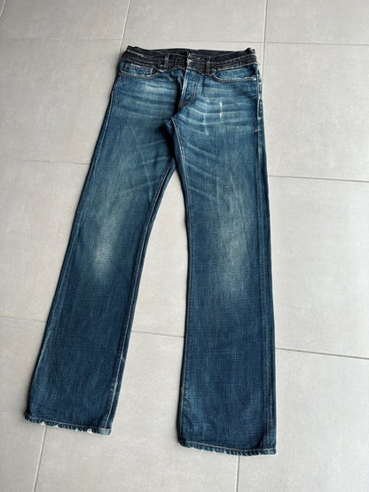 Dior Homme AW06 "These Grey Days" Bootcut cummerbund denim