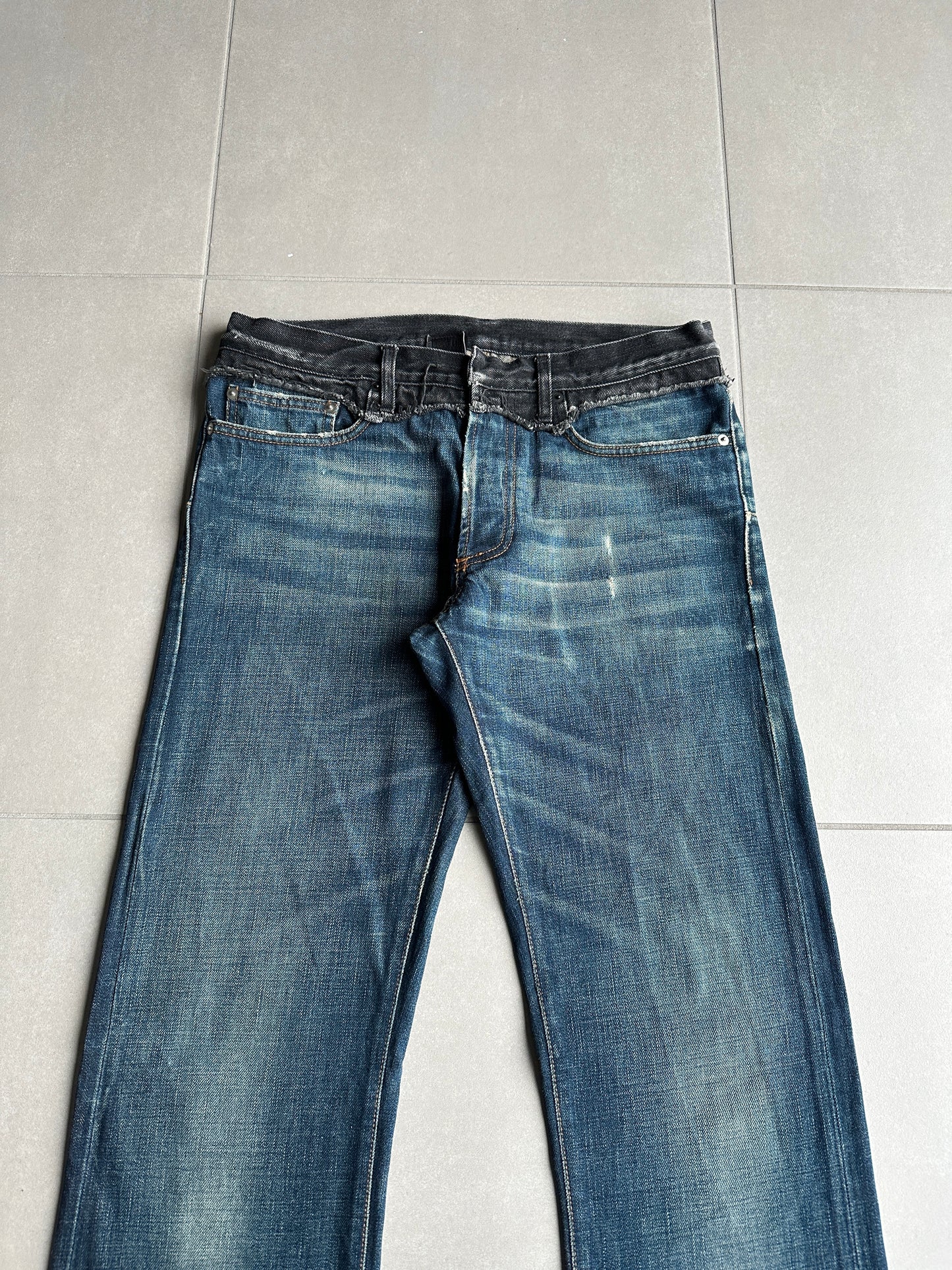 Dior Homme AW06 "These Grey Days" Bootcut cummerbund denim
