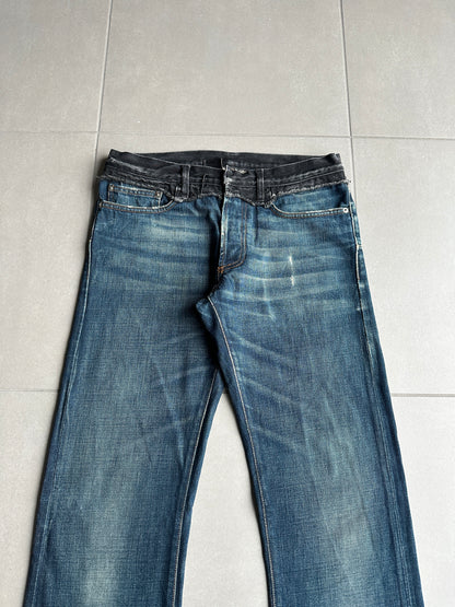 Dior Homme AW06 "These Grey Days" Bootcut cummerbund denim