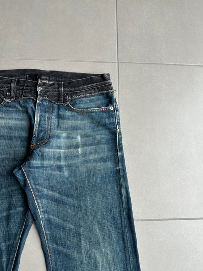 Dior Homme AW06 "These Grey Days" Bootcut cummerbund denim