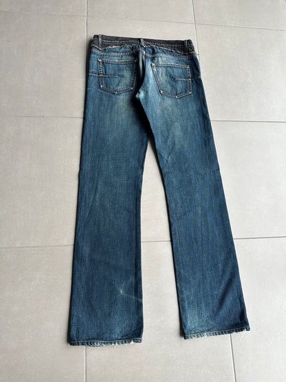 Dior Homme AW06 "These Grey Days" Bootcut cummerbund denim