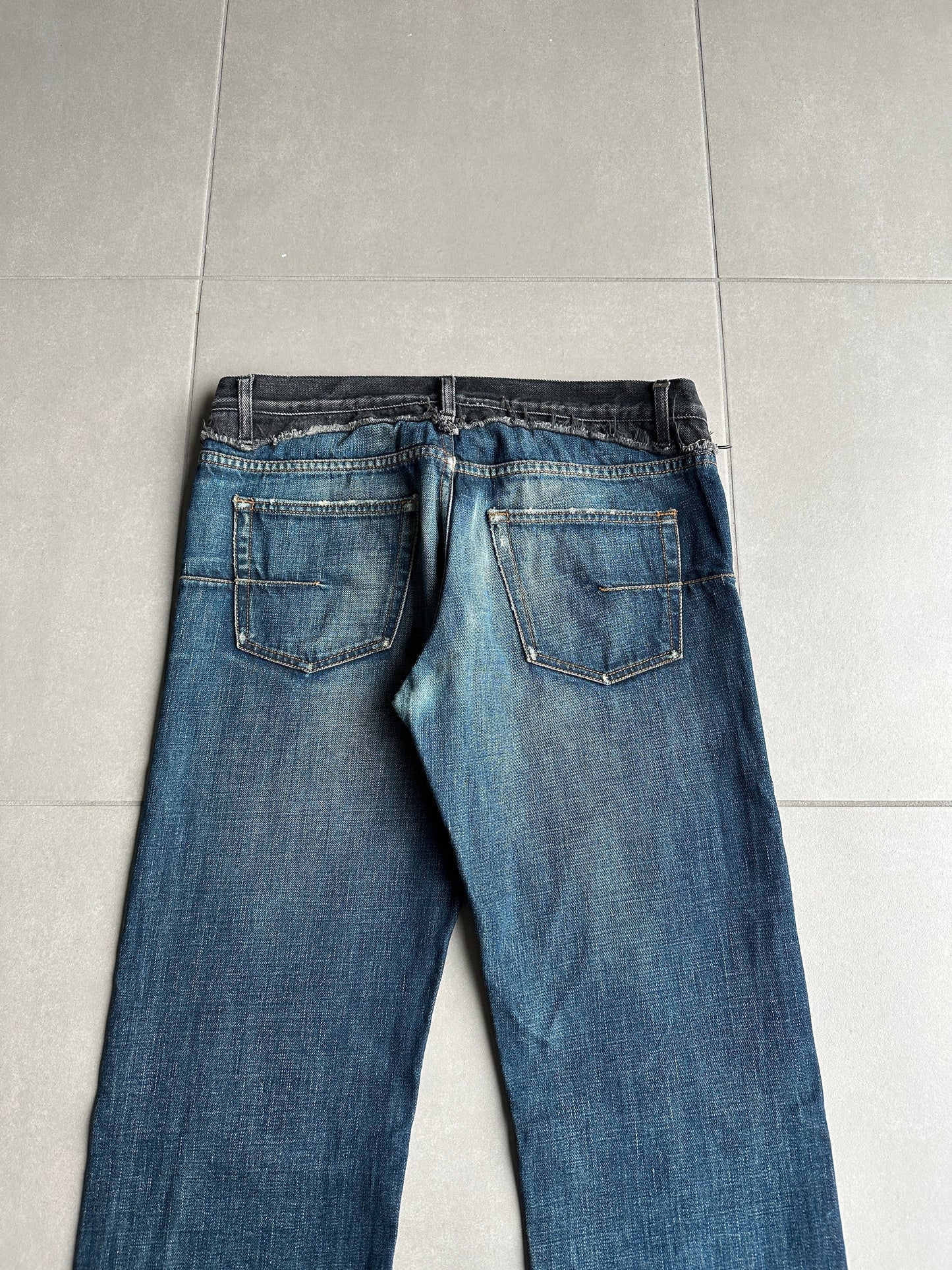 Dior Homme AW06 "These Grey Days" Bootcut cummerbund denim