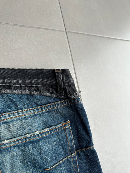 Dior Homme AW06 "These Grey Days" Bootcut cummerbund denim